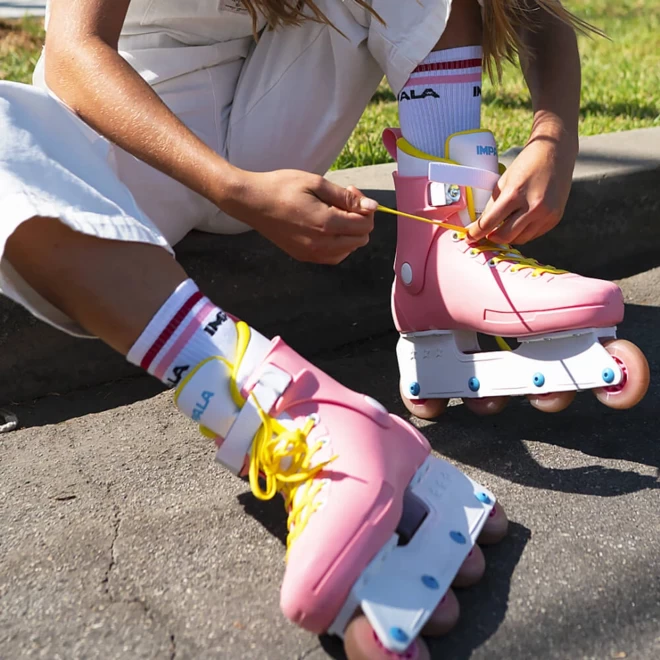 Impala Lightspeed Inline Skate - Pink & Yellow – Image 3