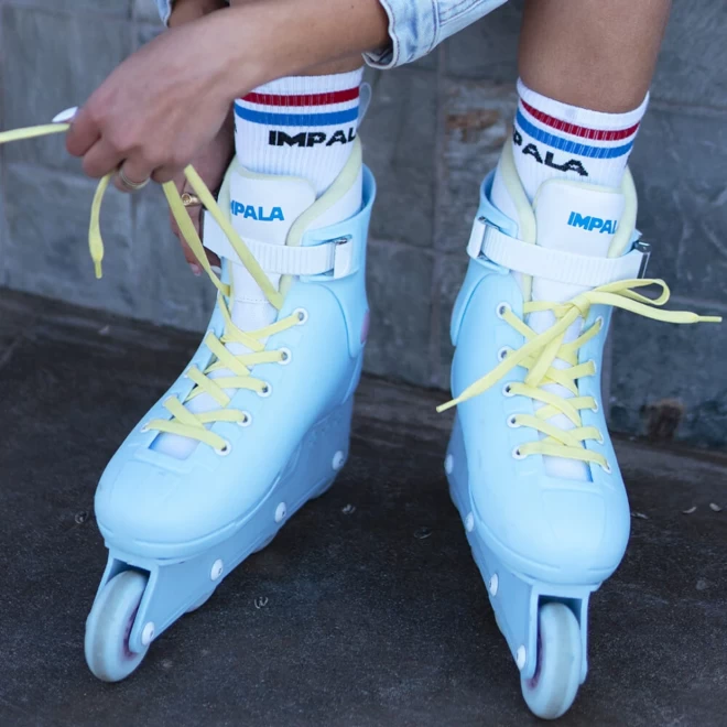 Impala Lightspeed Inline Skate - Sky Blue & Yellow – Image 10