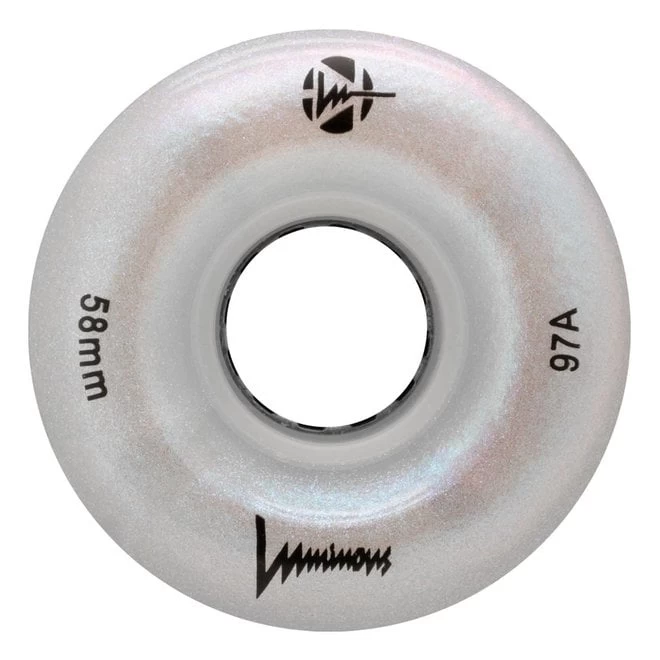 Luminous Light Up Wheels - White Pearl - 58mm - 97A